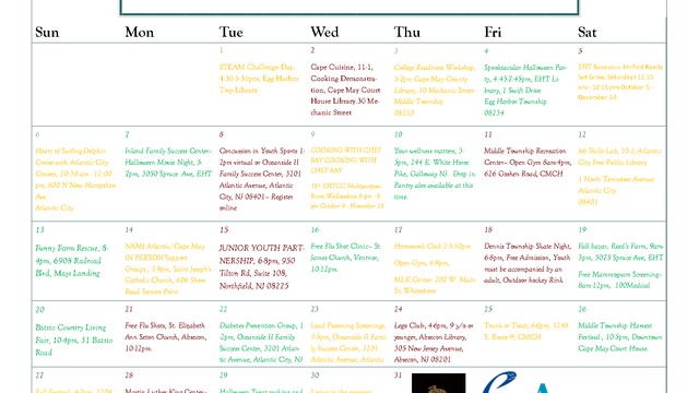 October 2024 Wellness Calendar